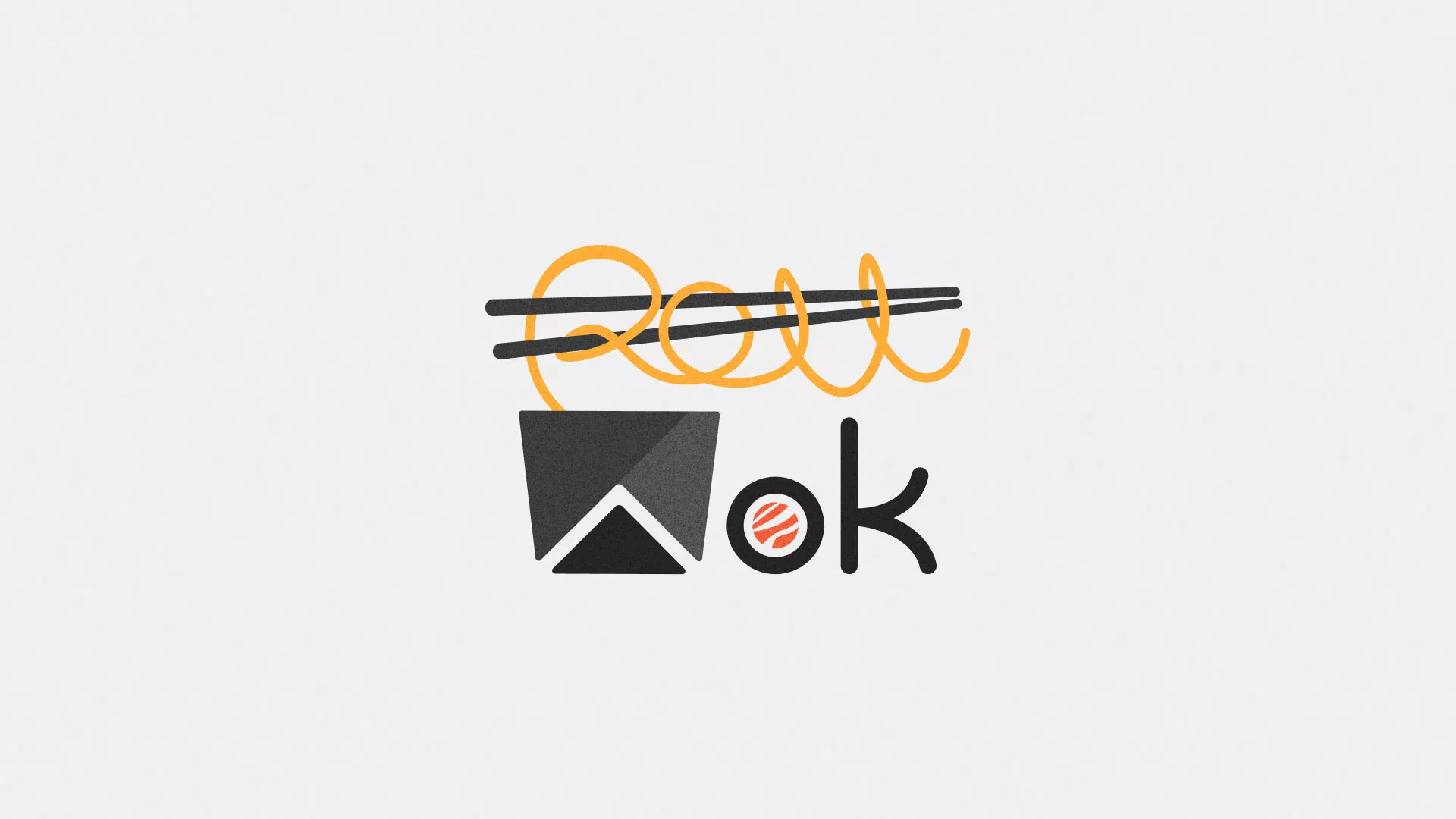 Разработка логотипа суши-бара «Roll Wok Club» в Себеже